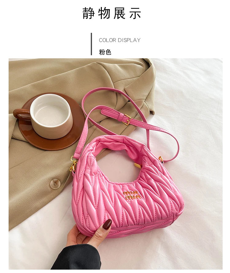 Luxury Brand Elegant Leather Messenger Bag For Ladies, Crossbody Shoulder Function Famous Designer Handbag