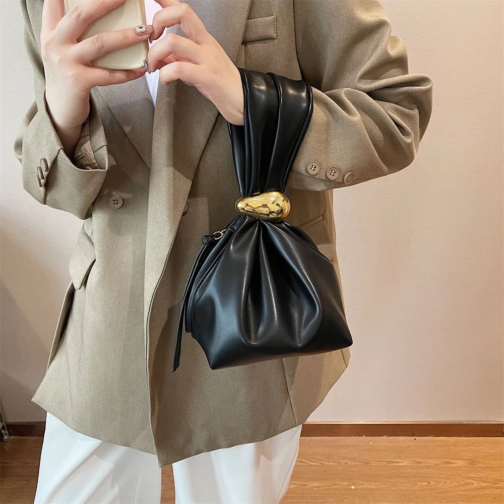 MOODS Elegant Evening Bags For Women 2024 Luxury Designer Purses And Handbags Soft PU Leather Wedding Dinner Party Clutch Purse