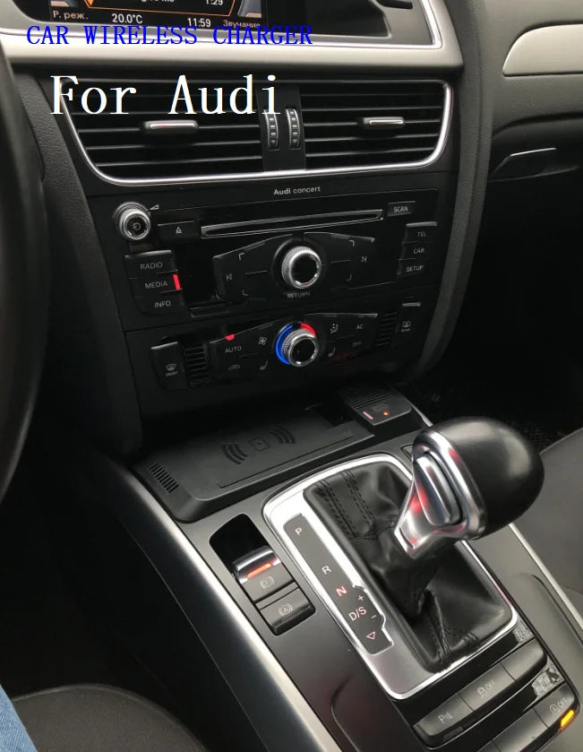 15w Car wireless charger For Audi A5 S5 RS5 Q5 A4 B8 B9 charging pad Fast charge phone holder mobile holder adapter Accessories