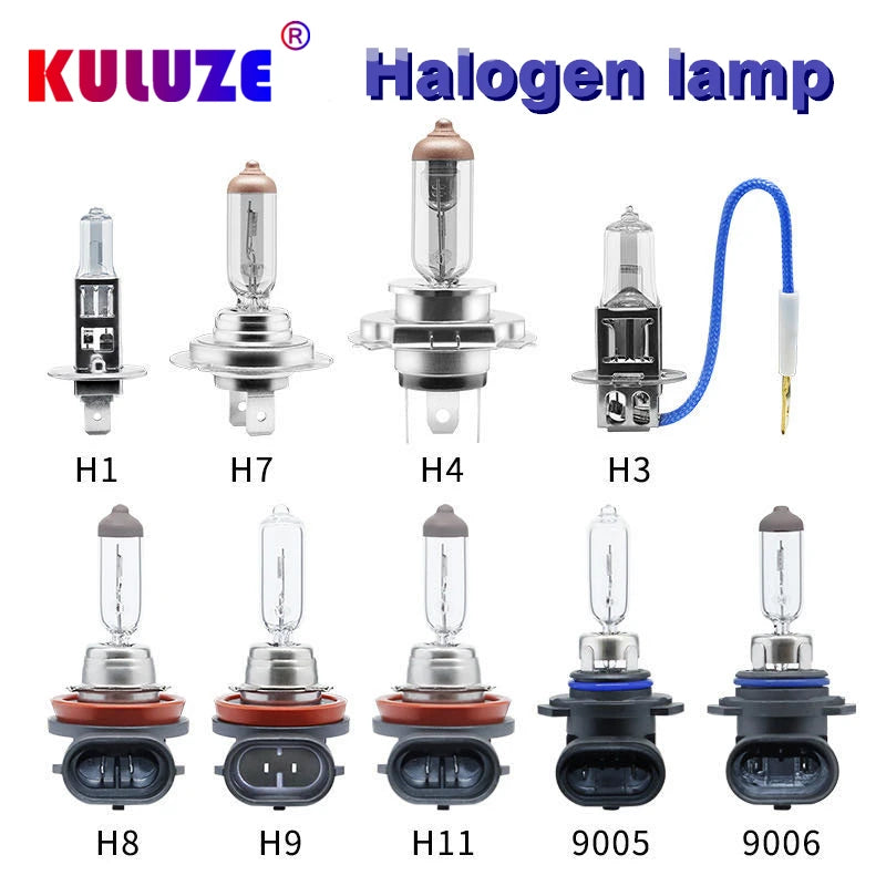 Car Halogen Bulb 12V 55W H1 H3 H4 H7 H8 H11 9005 HB3 9006 HB4 Headlight Lamp Fog Lamps External Lights H15 9012 lear car bulb