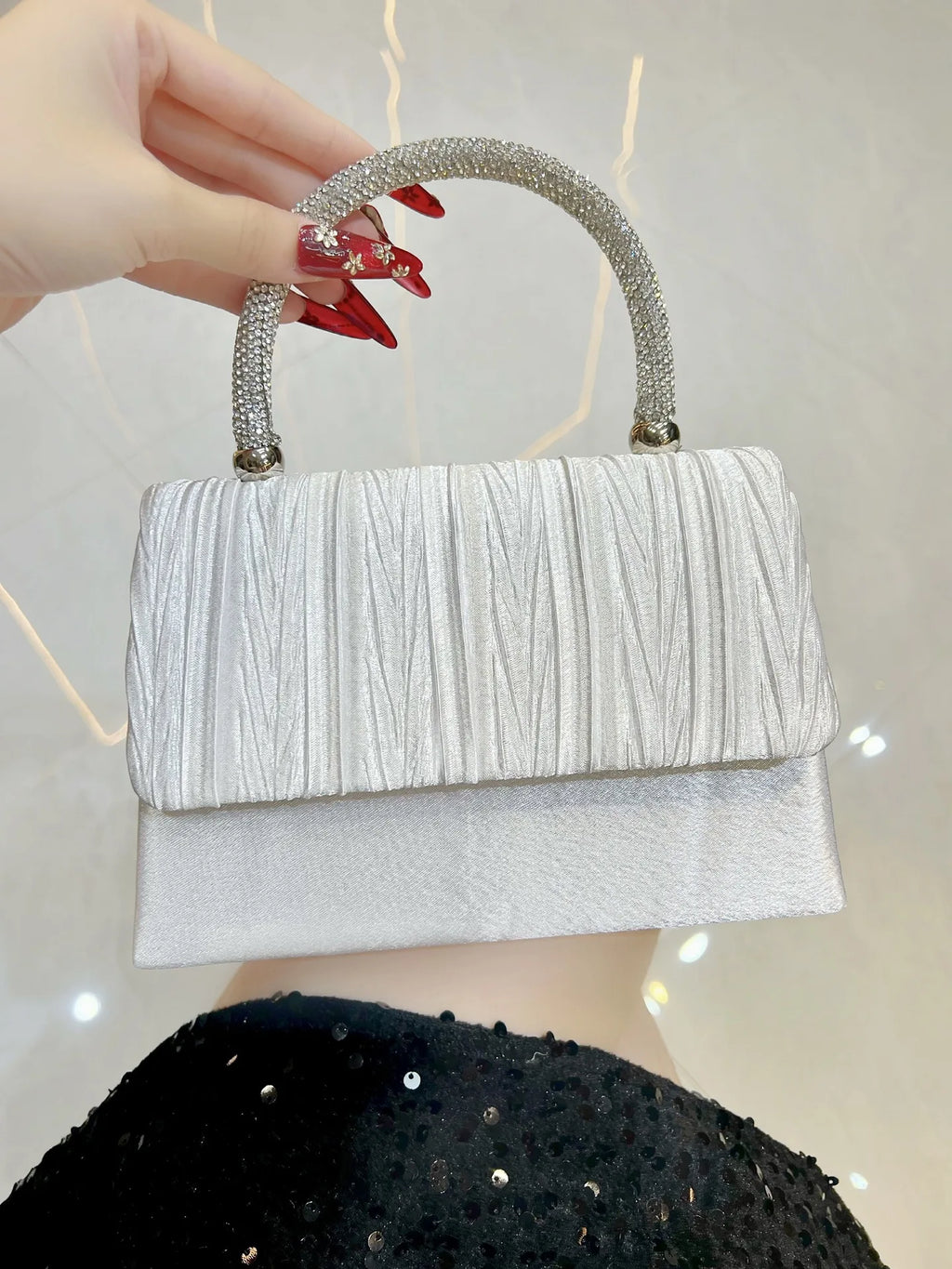 Luxury Handbags Women Bags Designer Evening Bags 2025 Fashion Shoulder Bags Dinner Party Purse Metal Handle Pouch Sac