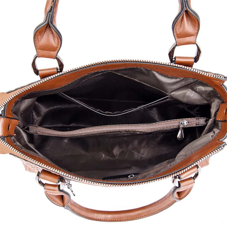 Luxury Designer Handbag Brand High Quality Soft Leather Shoulder Crossbody Bag for Women Bag Large Capacity Leisure Handbag 2024