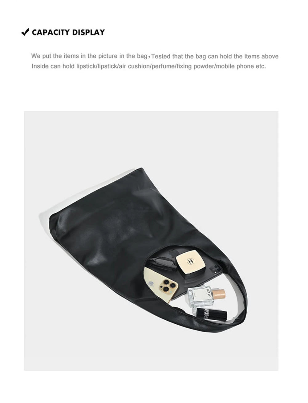 Luxury Shoulder Bag For Women Girls Totes Bags Fashion Commuting Large Capacity Soft Leather Underarm Shoulder Bag Handbag Women