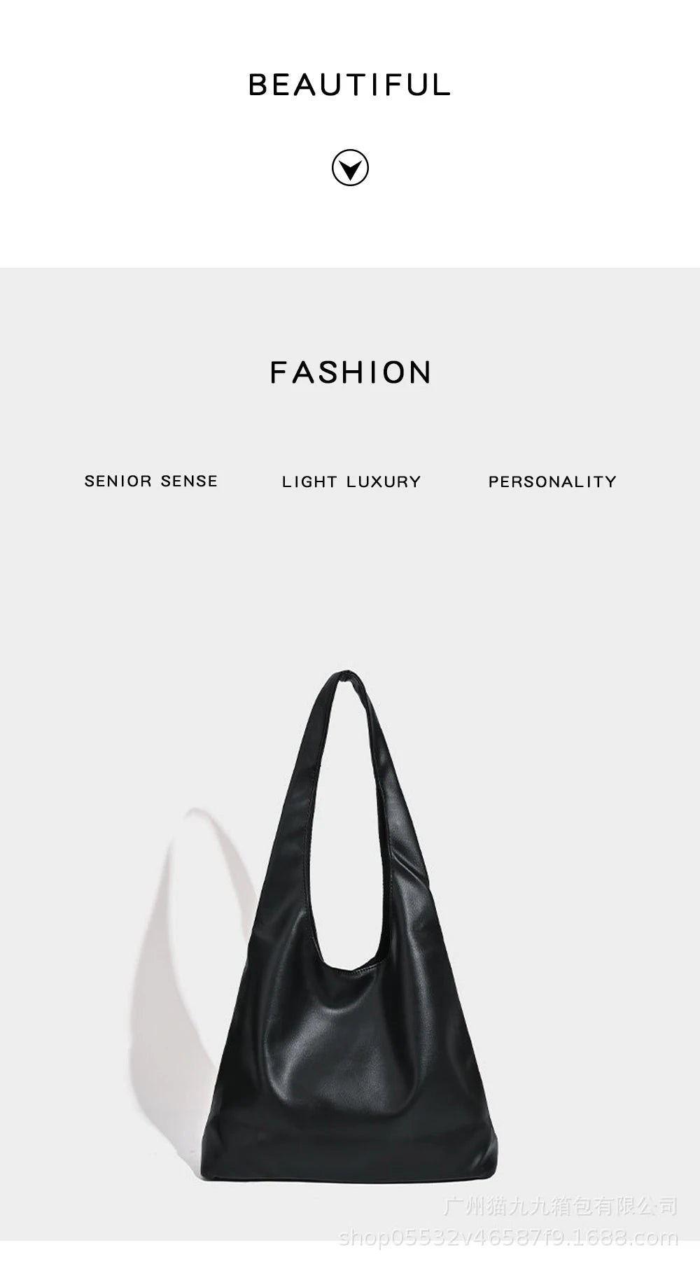 Luxury Shoulder Bag For Women Girls Totes Bags Fashion Commuting Large Capacity Soft Leather Underarm Shoulder Bag Handbag Women