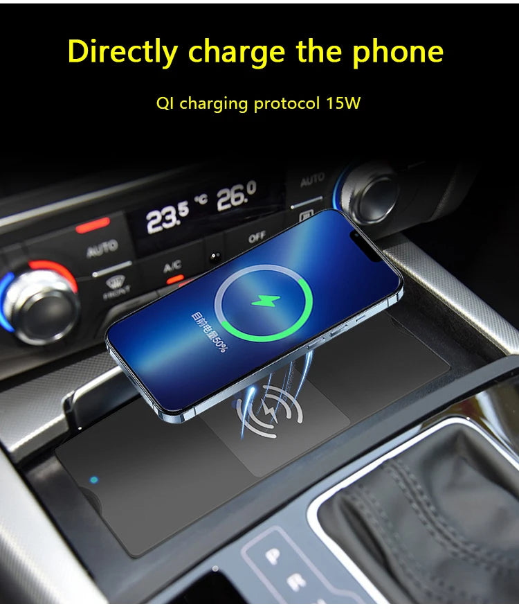 Car wireless charger for Audi A6 C7 A7 S6 RS6 S7 RS7 2011-2018 phone fast charging pad mobile holder charge accessories interior