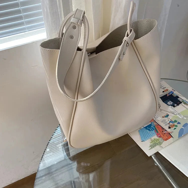 Luxury Tote Bag for Woman 2024 Trend Large Capacity Female Shoulder Bag High Quality Leather Simple Designer Woman Handbag