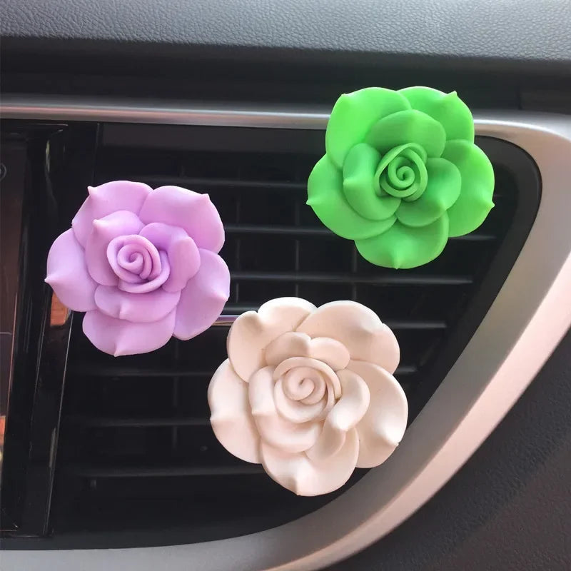 Flower Car Decor Clip Car Air Outlet Fragrant Perfume Clip Car Aroma Diffuser Air Freshener Auto Air Conditioning Clip Accessory