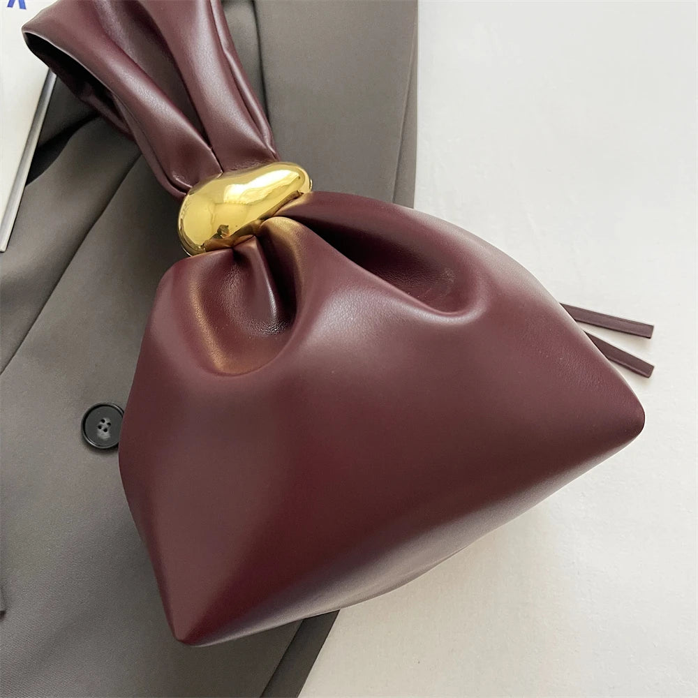 MOODS Elegant Evening Bags For Women 2024 Luxury Designer Purses And Handbags Soft PU Leather Wedding Dinner Party Clutch Purse