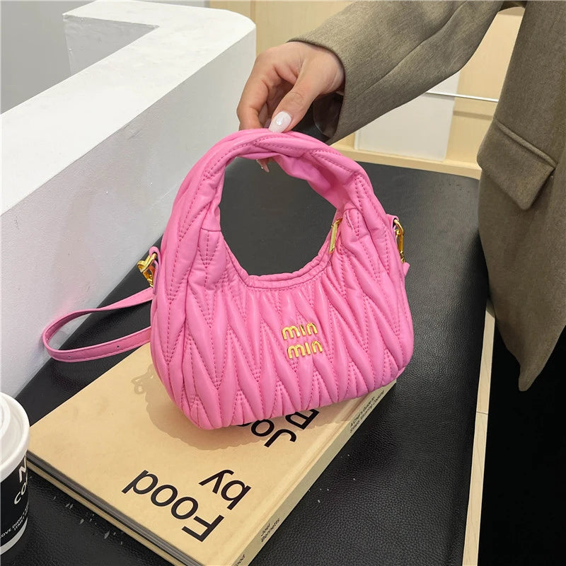 Luxury Brand Elegant Leather Messenger Bag For Ladies, Crossbody Shoulder Function Famous Designer Handbag