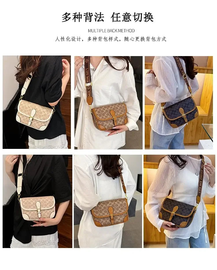 The Crossbody Bag Is A High-end, Retro, Versatile, Simple and Light Luxury Small Square Bag, A Lady's Hand-held Shoulder Bag