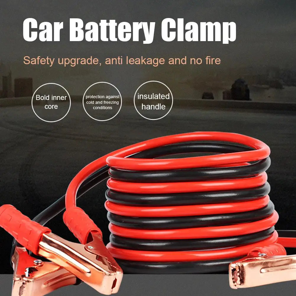 1.8 M 500A Car Battery Jump Cable Booster Cable Line Emergency Jump Starter Leads Van SUV Double-ended With Clamps Clips