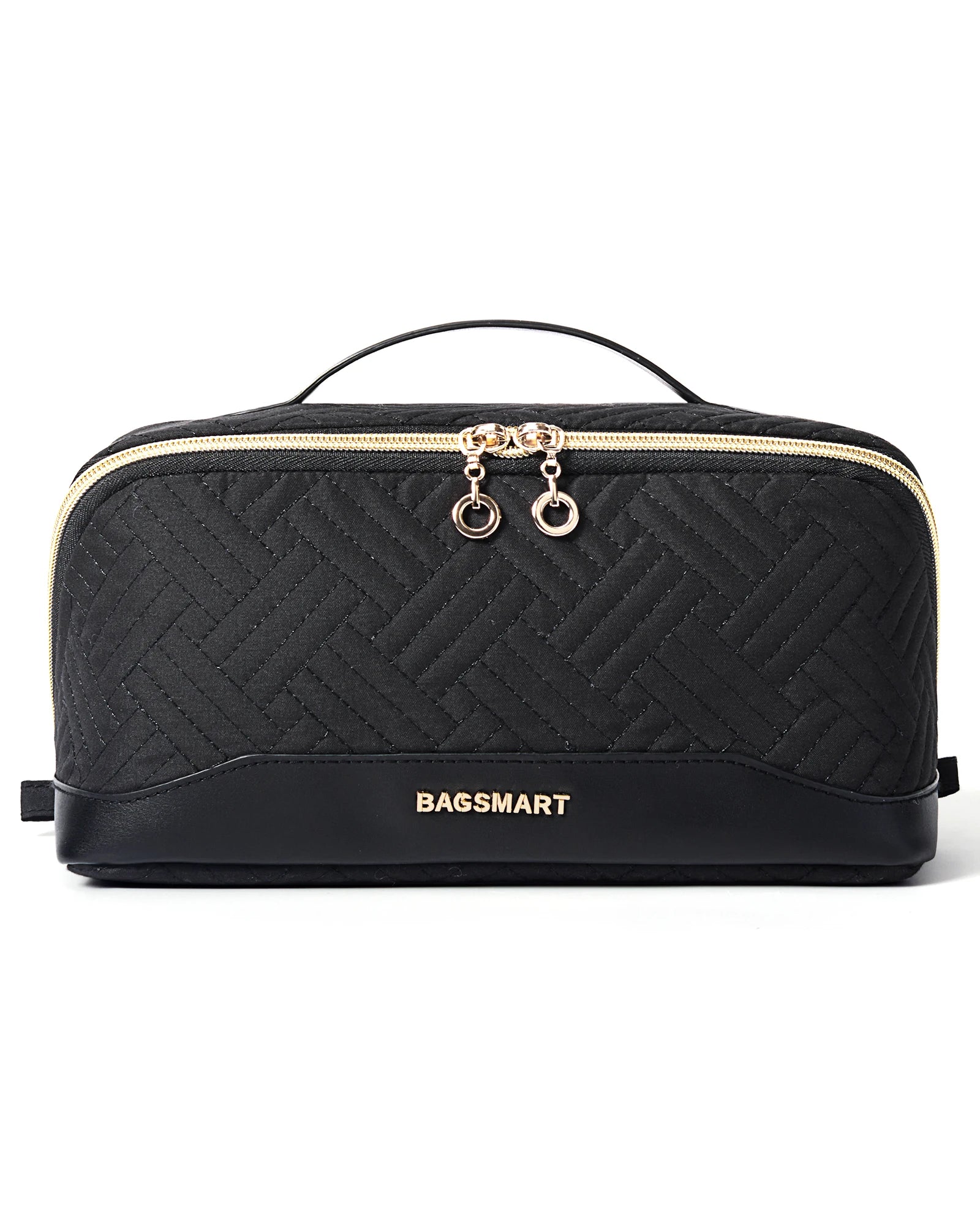 BAGSMART Women's Cosmetic Bag Large Capacity Storage Waterproof Makeup Bags Wide-open Cosmetic Pouch travel essentials