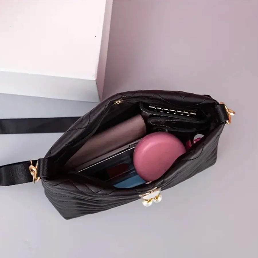 Luxury Women's Small Crossbody Bag PU Leather Messenger Bags Zipper Handbags Purse Stylish Novelty Handbag