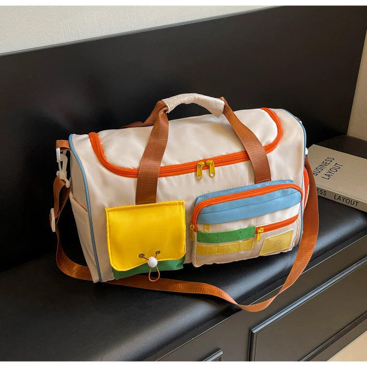 Travel Bag, Duffel Bag Cosmetics Bag, Professional Fitness Bag, Yoga Swimming Training Backpack, Satchel Shoulder Crossbody Tote Bag, Suitable for Men and Women