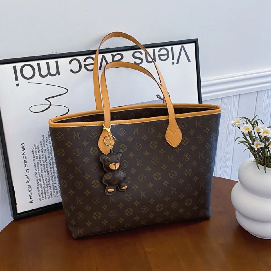 Luxury High Capacity Tote Bags for Women 2024 High Quality Soft Leather Shoulder Bag Designer Female Casual Shopping Handbag Sac