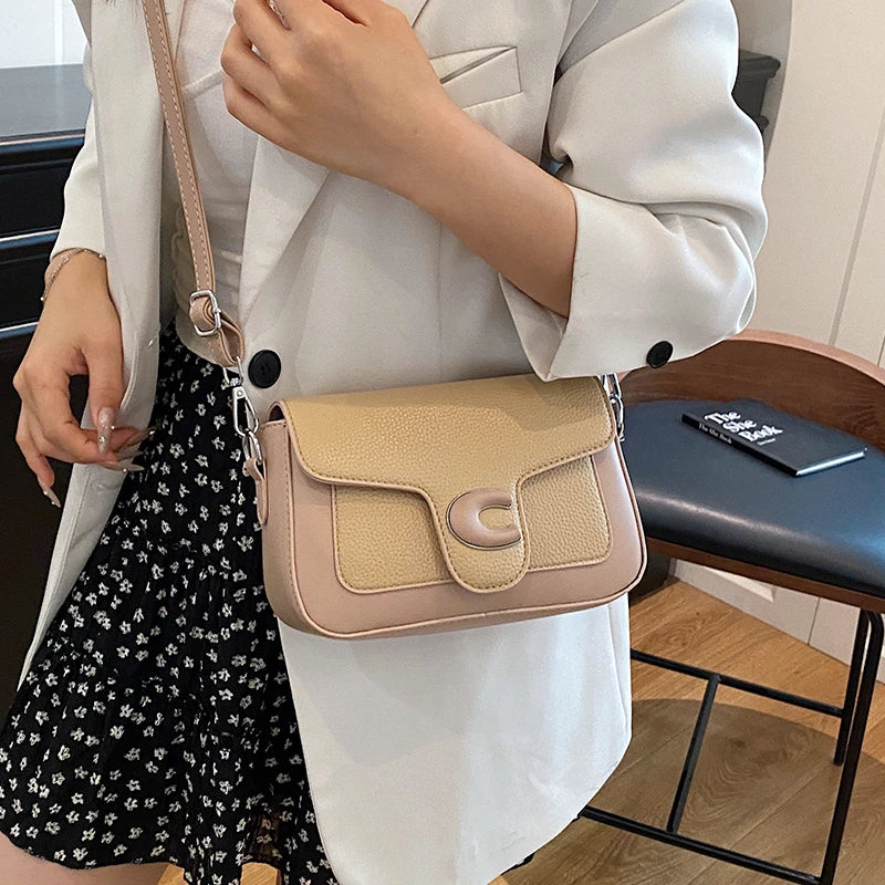 Chic Parisian-Style Tote Bag Luxury Leather Crossbody Bag For Women Elegant Vintage Design Shoulder Bag