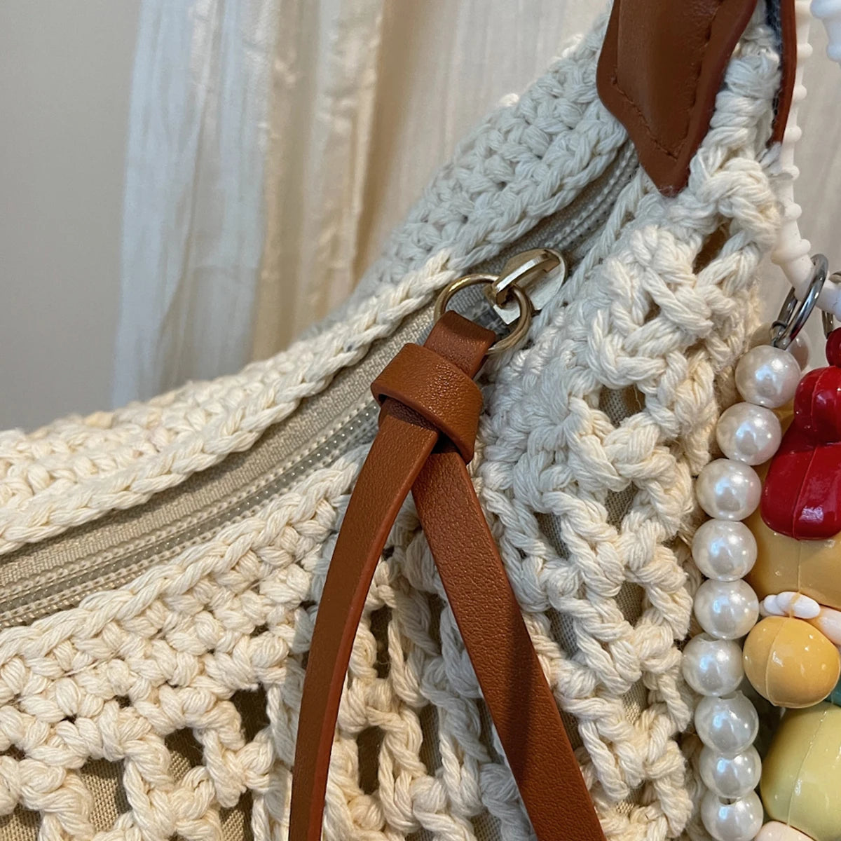 Travel Bag Hand-Woven Large-Capacity Straw Bag Women's 2025 New Beach Shoulder Bag Summer Tote Bag Seaside Play Travel Work Clothing to Work to School