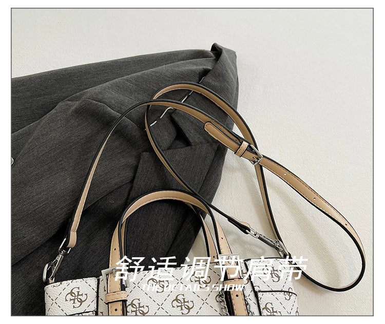 Chic Leather Crossbody Bag For Women Luxury Brand Shoulder Handbag Ladies Purse With Engraved Buckle