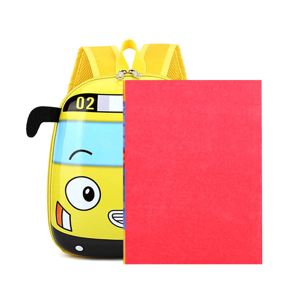 3D Cartoon Bus Daycare Bags Cute Kindergarten Children School Bag Small School Bookbag for Boys Girls Go for An Outing
