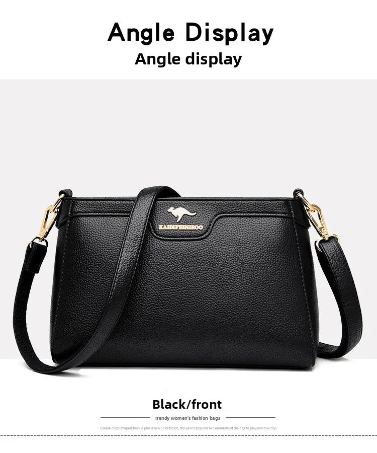 Fashionable Urban Women's Crossbody Bag Single Shoulder Bag Small Square Bag Stylish Mom Bag PU Material Medium Size Zipper O...