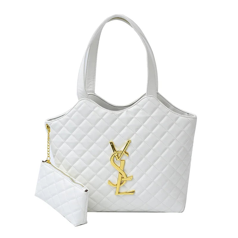 2025 New Women's Tote Bag Diamond Quilted Mother Daughter Purse, Retro Handheld Shoulder Bag, Spacious & Stylish, Casual/Office