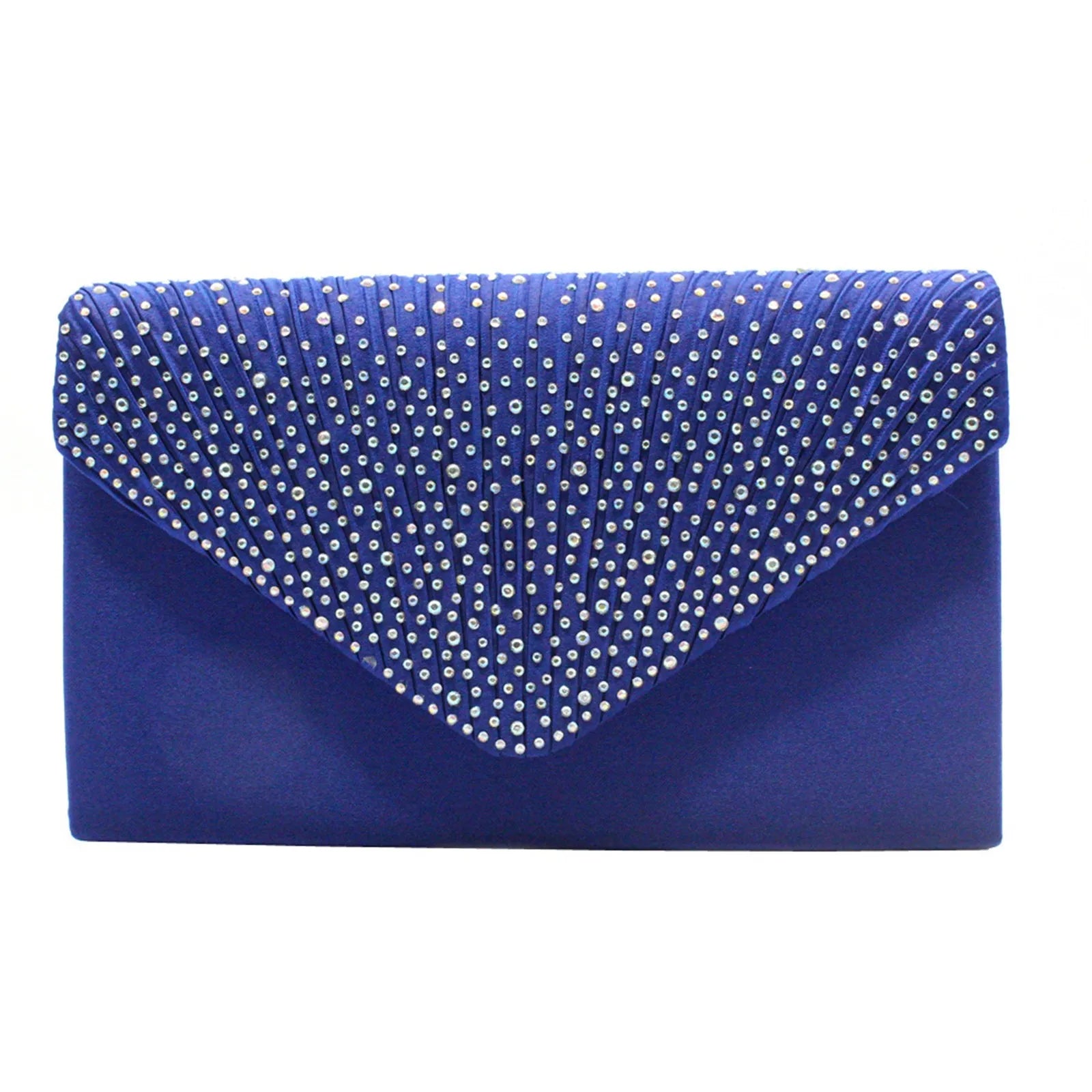Women's  Luxury Silk Evening Clutch Bag - Elegant Women’s Prom/Wedding Handbag with Detachable Chain Strap & Secure Closure