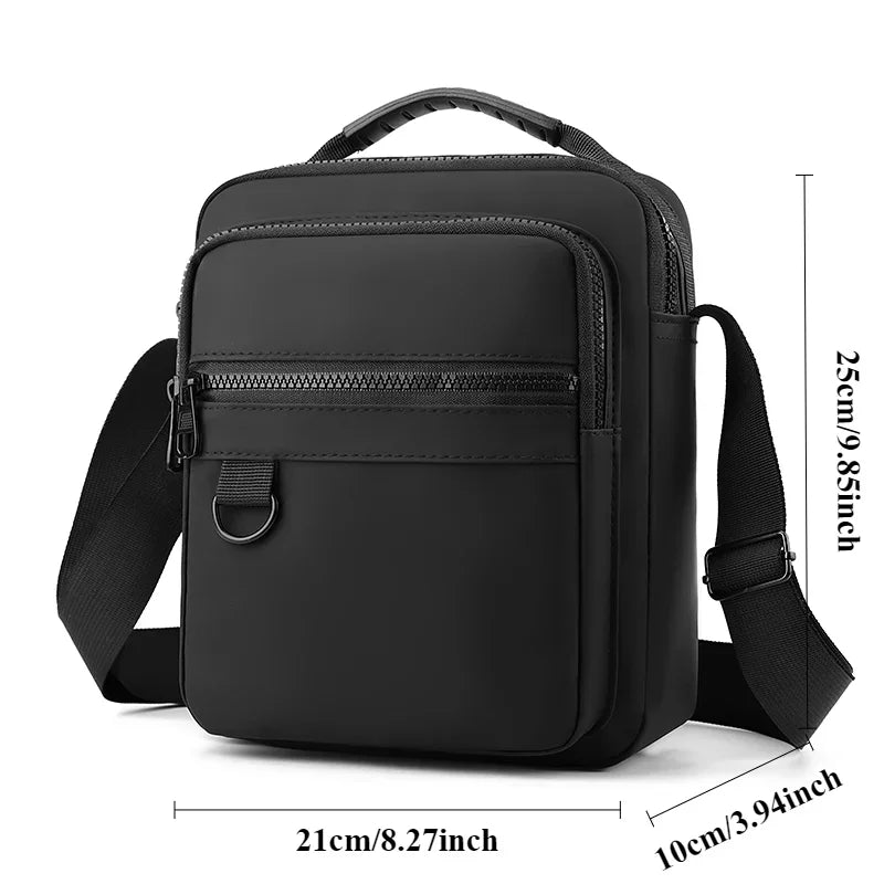 Messenger Sling Bags for Men Casual Oxford Small Zipper Crossbody Pouch Simple Mini Crossbody Phone Bag Male Side Shoulder Bag