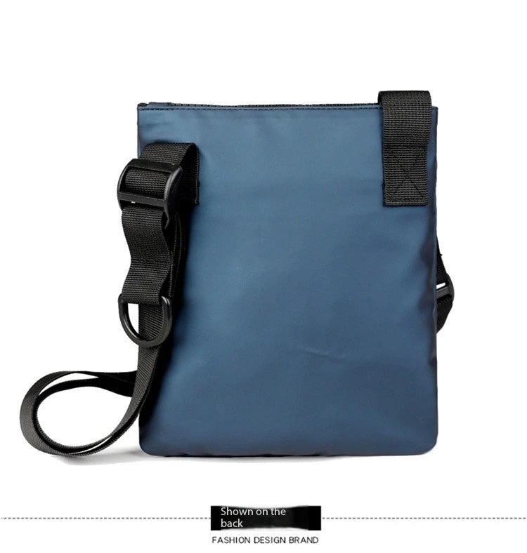 Messenger Sling Bags For Men Casual PU Leather Zipper Crossbody Pouch Simple Mini Crossbody Phone Bag Male Side Shoulder Bag