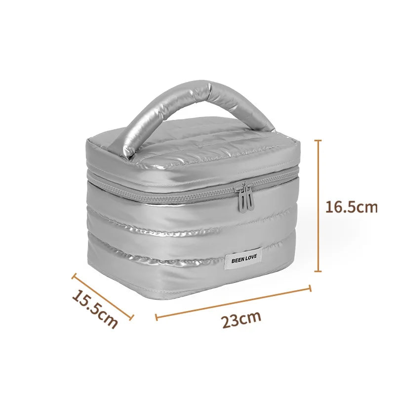 2025 New Design Cosmetic Bag Handheld Makeup Bags Large Capacity Lipstick Skincare Storage Bag Travel Portable Women Ideal Gift