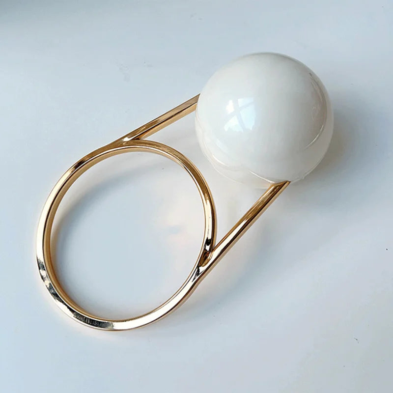 Brand Evening Bag With Ball Handle Mini Pvc Luxury Shoulder Bag Electroplated Bowling Purse Women Round Ball Handbag Armpit Bag