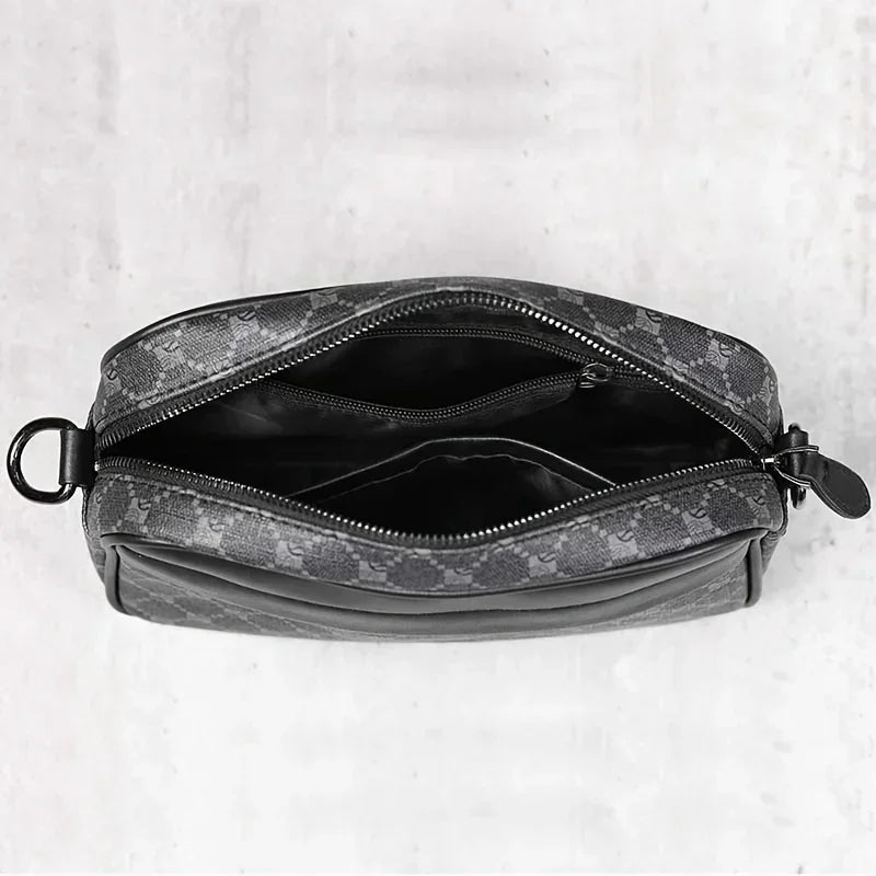 Luxury Square Crossbody Bags Men Fashion Plaid Men Shoulder Bag Business Messenger Bag Mens Handbag Satchels Tote Purse