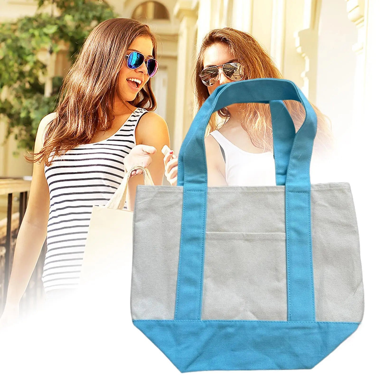 Canvas Tote Bag Large Canvas Tote Bags Reusable Grocery Carrier Fashionable Shopping Pouch For Camping  Single Shoulder Bags