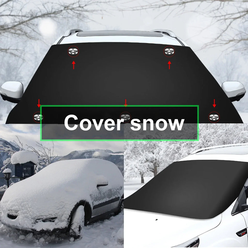 Magnetic Car Front Windscreen Cover Automobile Sunshade Cover Car Windshield Snow Sun Shade Waterproof Car Cover 210 120cm