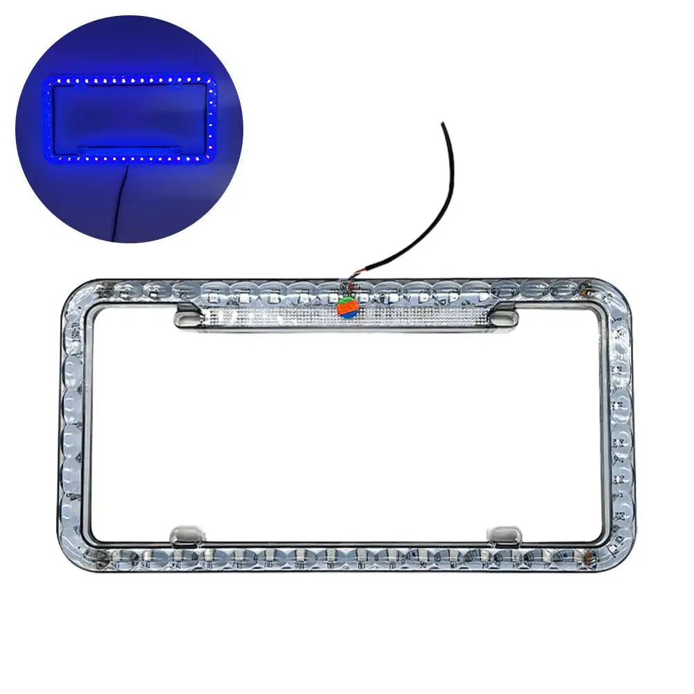 LED License Plate Frame Light 12V Car Rear License Plate Frame LED Lights With Multiple Light Modes Auto Accessries