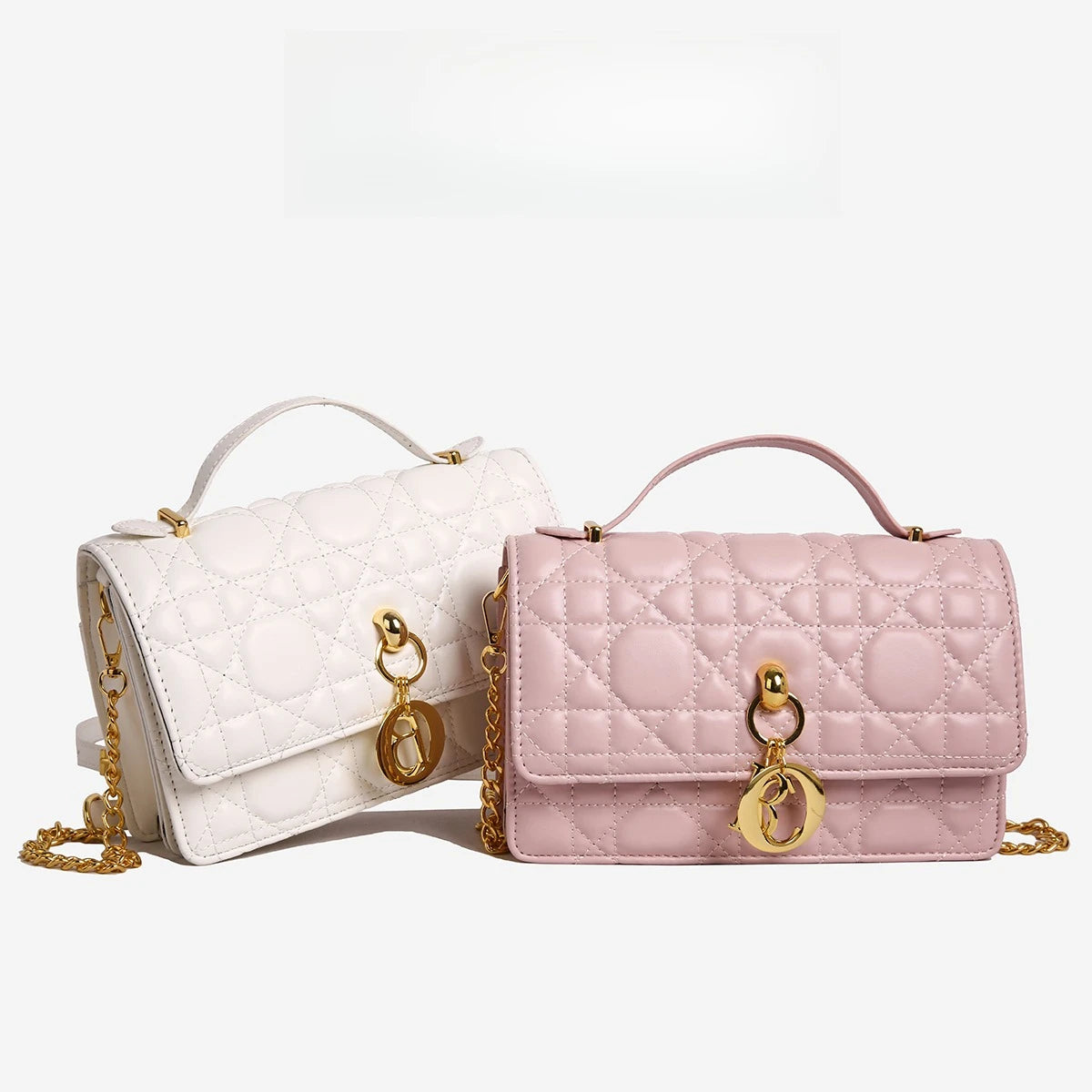 Luxury Black Quilted Handbag Women's Chain Shoulder Bag Designer Crossbody Bags for Women Ladies Elegant Sling Bag for Daily