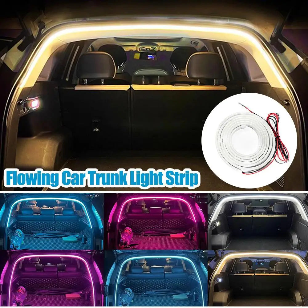 Car Trunk LED Light Strip - High-brightness, Auto-sensor & No Wiring, Ambient Decorative Light for Interior Modification