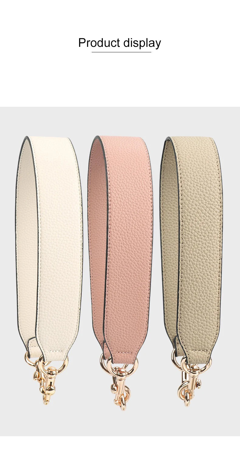 Luxury 3.8cm*58cm Leather Wide Single Shoulder Bag Strap Replacement Underarm Bag Strap Lady's Handbag Belt