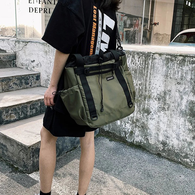 Messenger Bags Men Nylon Waterproof Big Shoulder Bag High Quality Men Hip Hop Streetwear Travel Bags