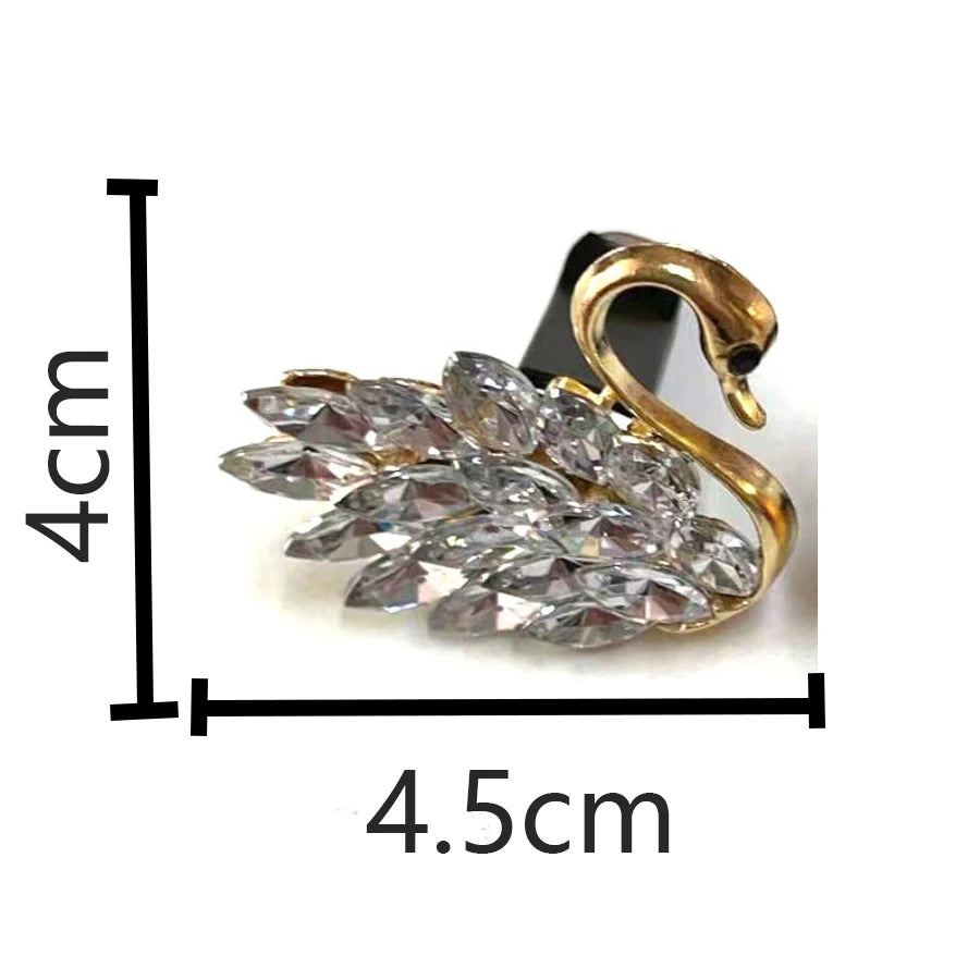 1 Pair Cute Car Diffuser Vent Clip Automotive Swan Vent Clip Air Freshener With Rhinestones Vehicle Aromatherapy