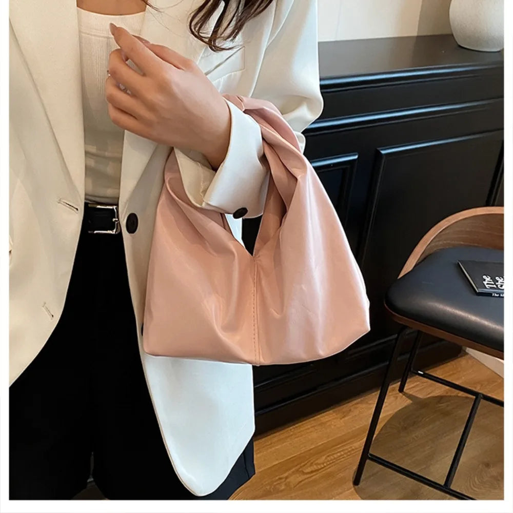 Crossbody Bag Minimalist Hand-held Lazy Casual Large Capacity Commuting Style Single Shoulder Underarm Tote Bag for Women
